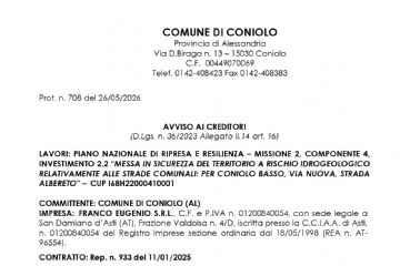 Avviso ai Creditori